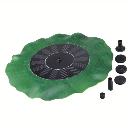 Solar Pump with Floating Lotus Flowers for Outdoor Decor
