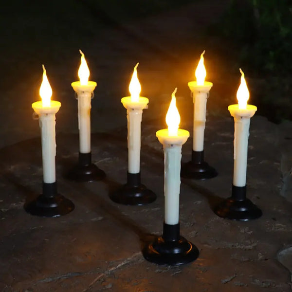 4 pcs Solar Candle Flicker Lights for Outdoor Decor