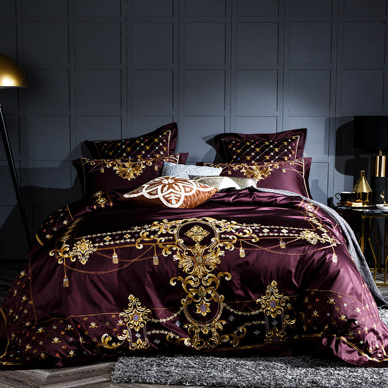 Egyptian Cotton 100S 500TC Embroidered Bedding Set