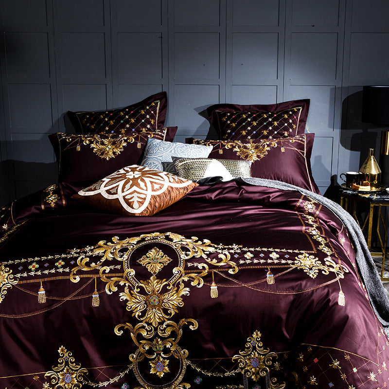 Egyptian Cotton 100S 500TC Embroidered Bedding Set