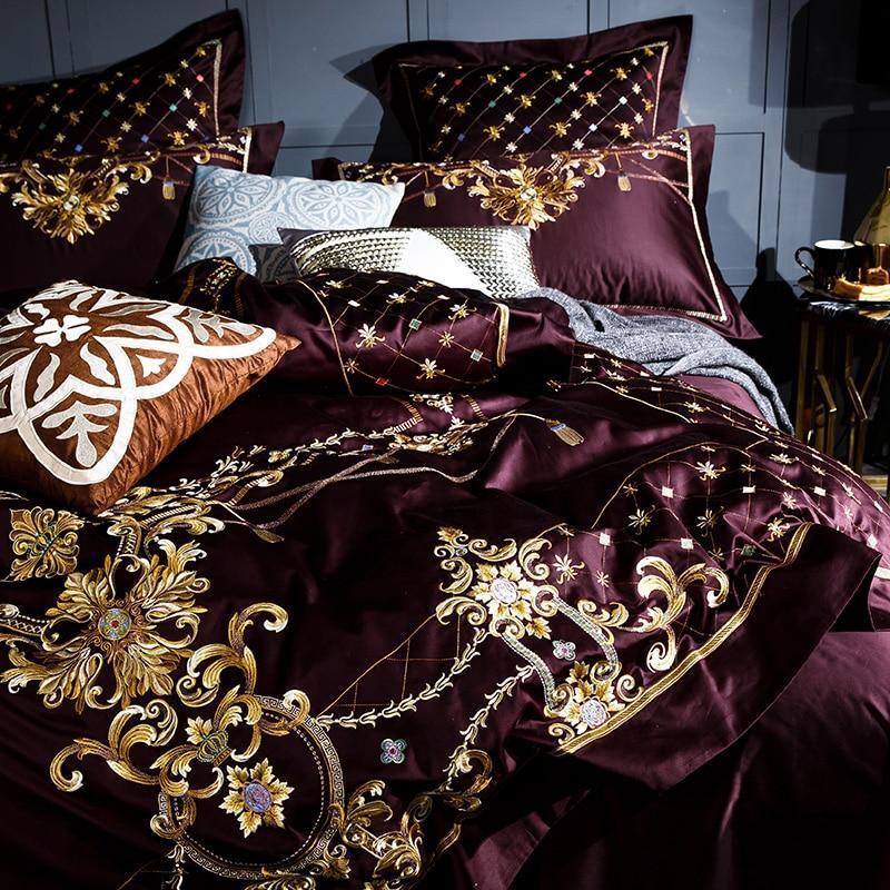 Egyptian Cotton 100S 500TC Embroidered Bedding Set