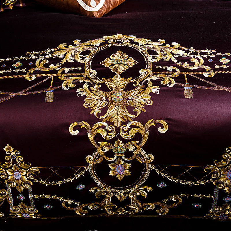 Egyptian Cotton 100S 500TC Embroidered Bedding Set