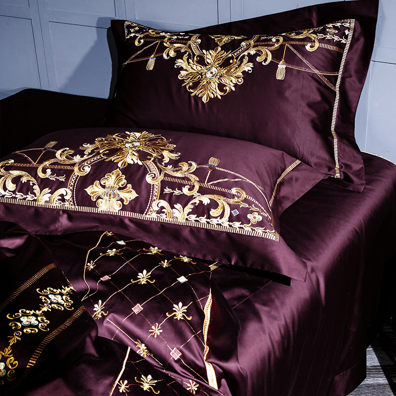 Egyptian Cotton 100S 500TC Embroidered Bedding Set