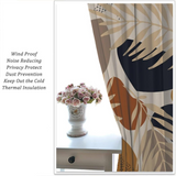 2pcs Aesthetic Abstract Leaves Geometric Curtains