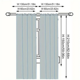 2pcs Aesthetic Abstract Leaves Geometric Curtains