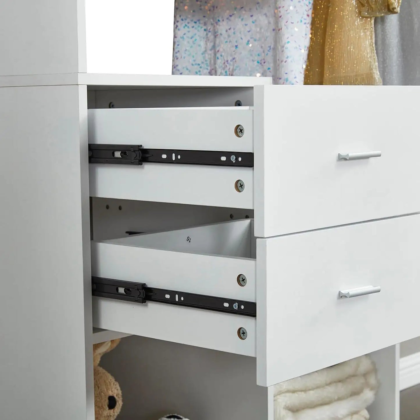 Elegant White Closet Organizer System