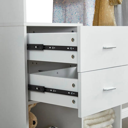Elegant White Closet Organizer System