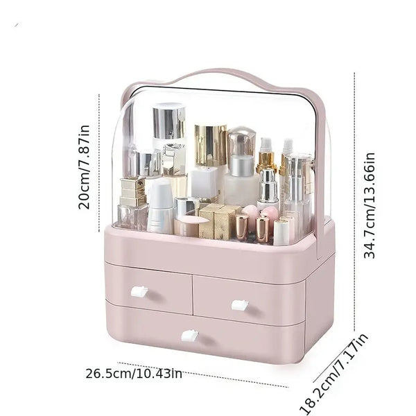 Makeup Cosmetic Organizer with 3 Drawer Storage Box