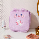 Cute Rabbit Plush Bear Square Cosmetic Storage Bag