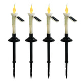4 pcs Solar Candle Flicker Lights for Outdoor Decor