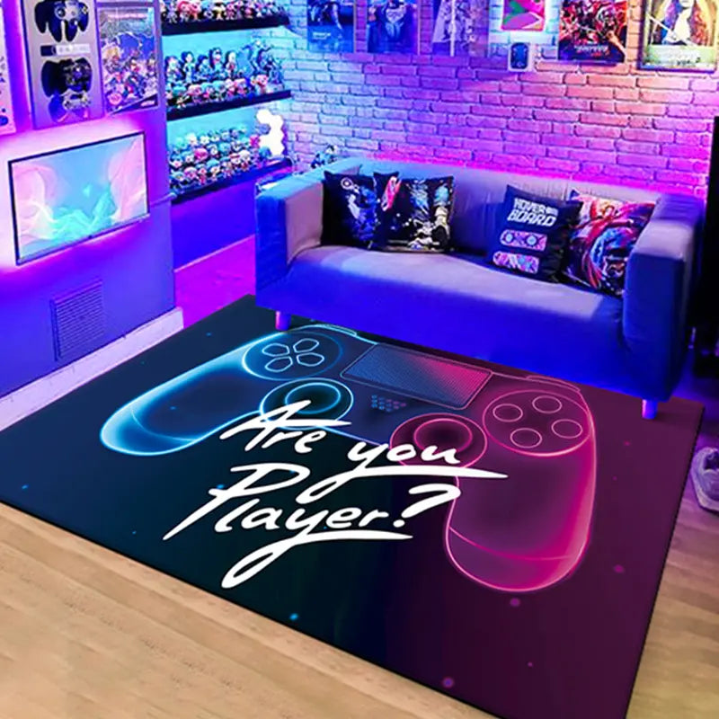 Video Game Floor Mat for Bedroom and Living Room Decor