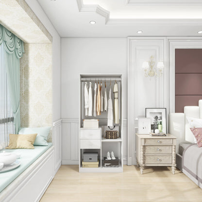 Elegant White Closet Organizer System