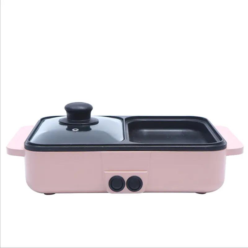 Multi-Function Mini Electric Grill and Hot Pot Cooker