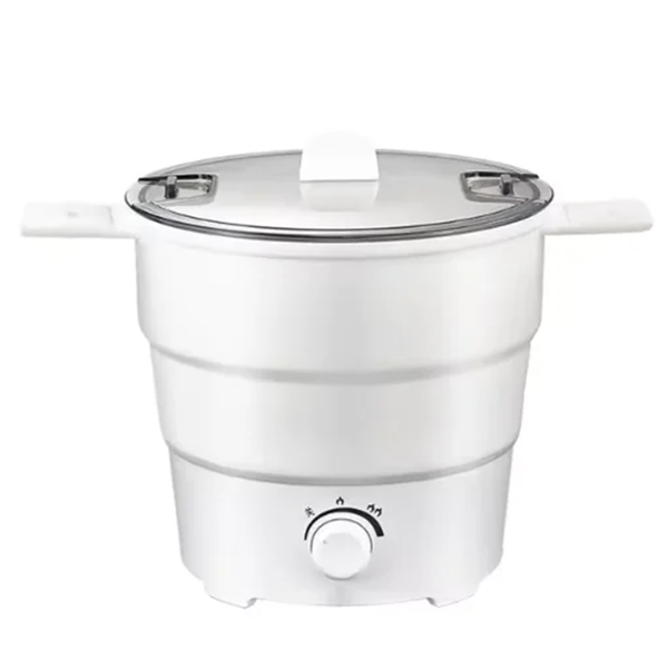 Compact Folding Electric Wok & Rice Cooker