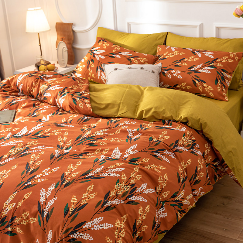 Four-Piece Cotton Bedding Set for Summer Dormitory