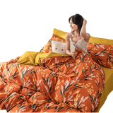 Four-Piece Cotton Bedding Set for Summer Dormitory