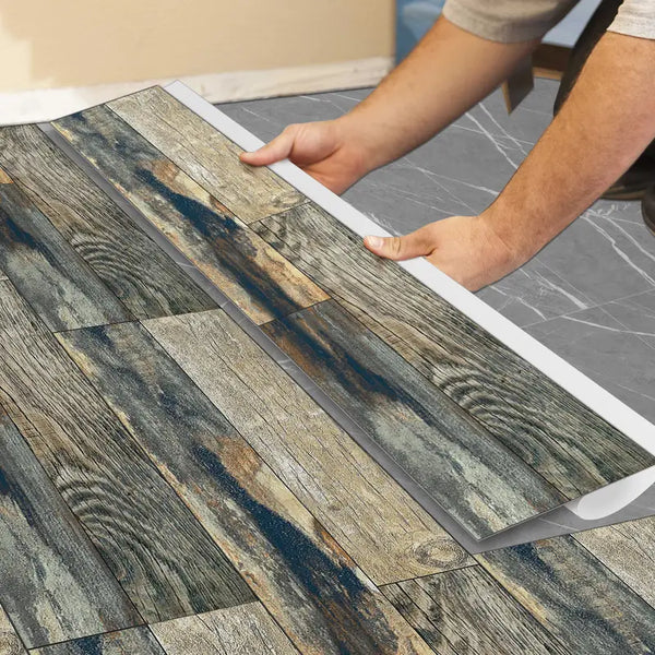 Classic Wood Grain Floor Stickers