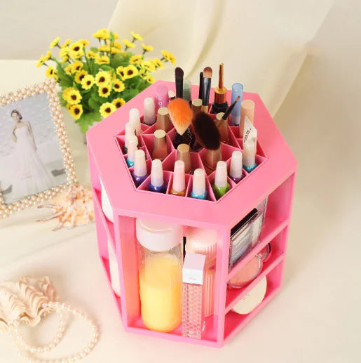 Hexagon Cosmetic Organizer and Storage Rack