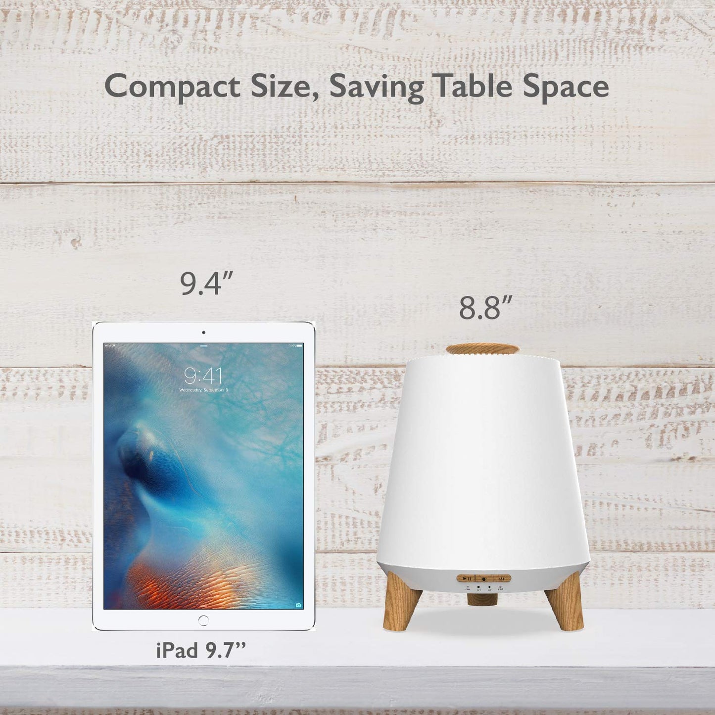 Bluetooth Speaker Aroma Diffuser & Humidifier with Wood Grain Finish