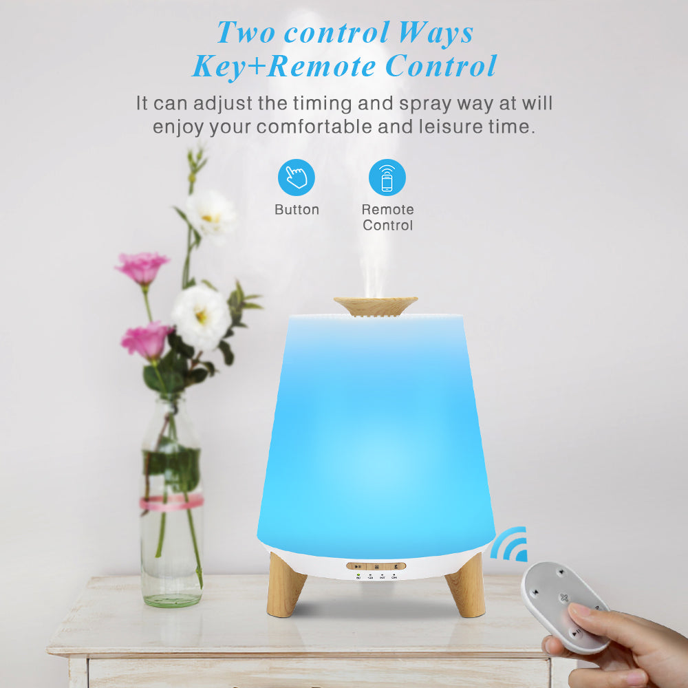 Bluetooth Speaker Aroma Diffuser & Humidifier with Wood Grain Finish