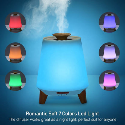 Bluetooth Speaker Aroma Diffuser & Humidifier with Wood Grain Finish