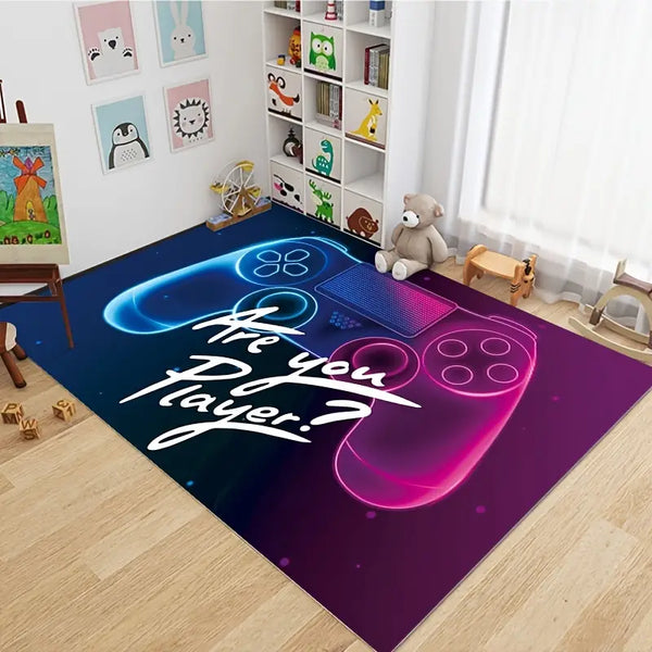 Video Game Floor Mat for Bedroom and Living Room Decor