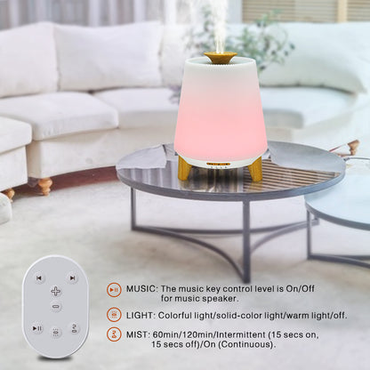Bluetooth Speaker Aroma Diffuser & Humidifier with Wood Grain Finish