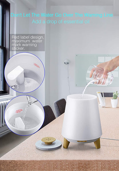 Bluetooth Speaker Aroma Diffuser & Humidifier with Wood Grain Finish