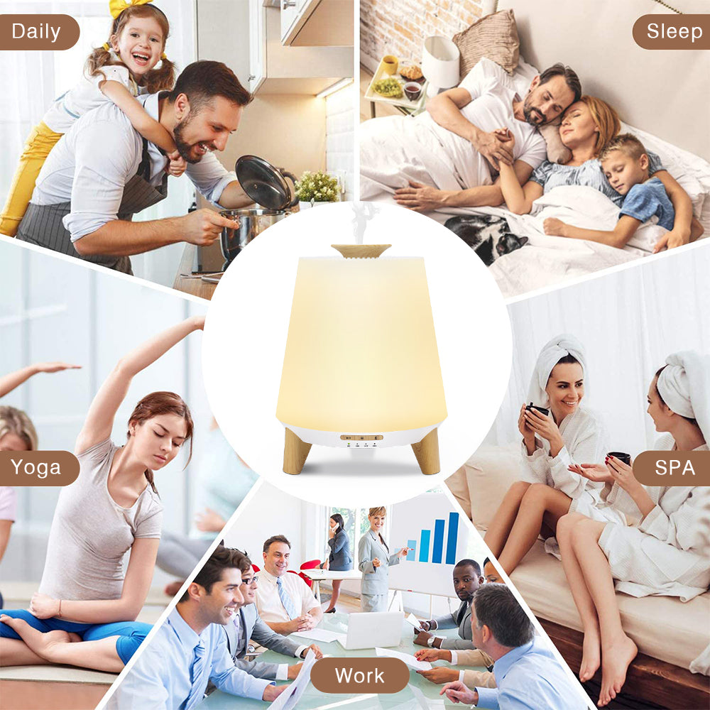 Bluetooth Speaker Aroma Diffuser & Humidifier with Wood Grain Finish