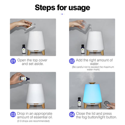 Bluetooth Speaker Aroma Diffuser & Humidifier with Wood Grain Finish