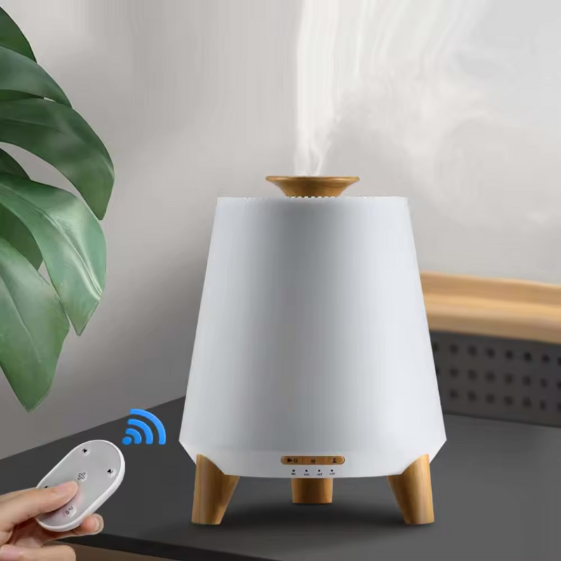 Bluetooth Speaker Aroma Diffuser Humidifier Wood Grain