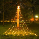 LED Five-Pointed Star Waterfall Light for Outdoor Decor