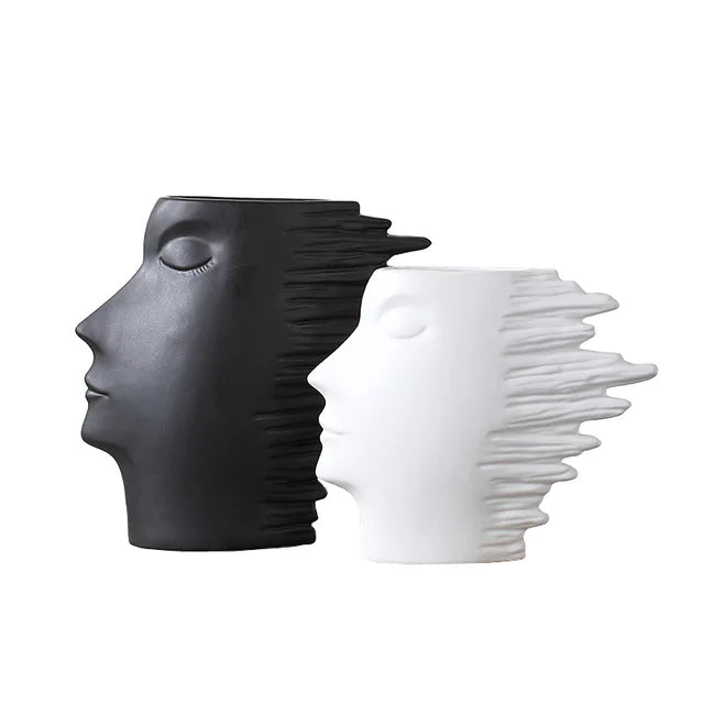 Nordic Modern Minimalist Home Decor Abstract Face Vase
