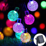 8 Modes Solar Crystal Ball LED String Lights for Outdoors