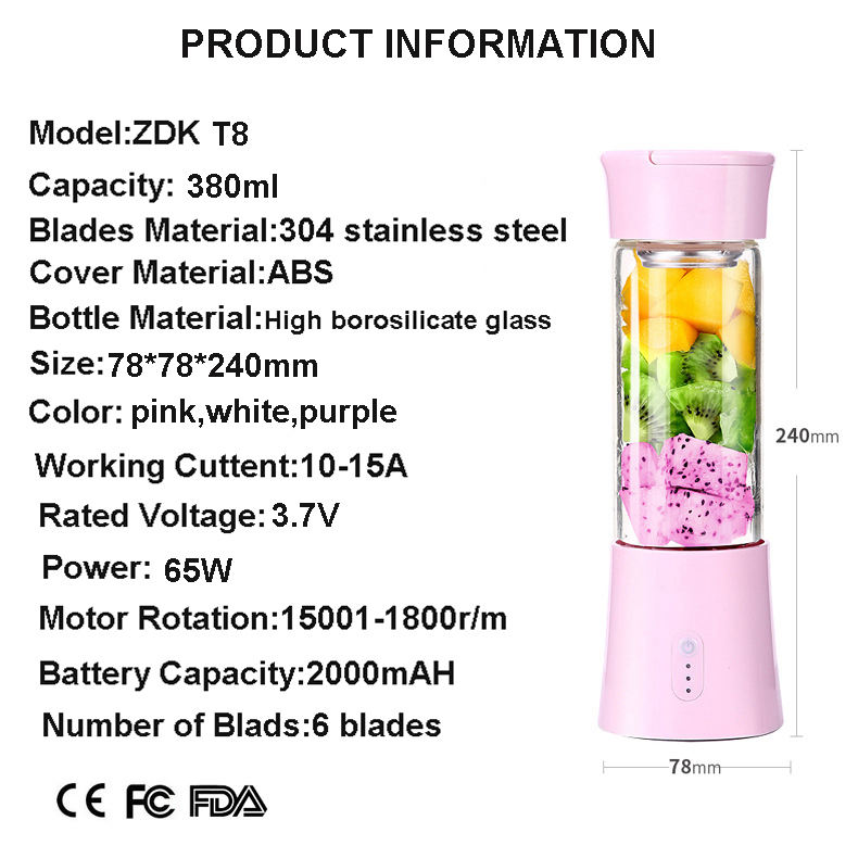 Mini Portable Electric Juicer Cup for Home Use