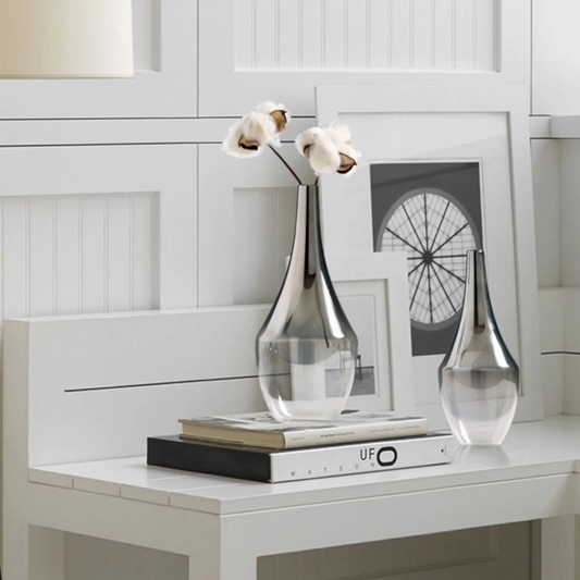 Modern Minimalist Glass Flower Vase for Home Decor