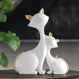 Modern Minimalist Lucky Cat Figurine for Home Decor