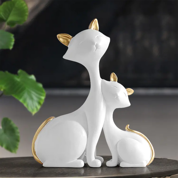 Modern Minimalist Lucky Cat Figurine for Home Decor