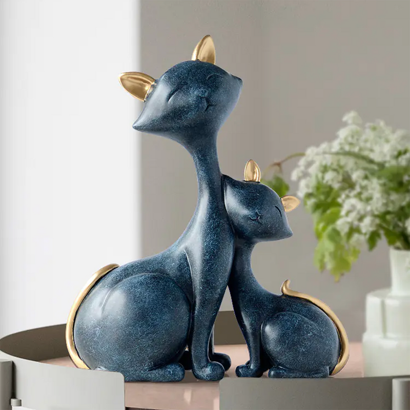 Modern Minimalist Lucky Cat Figurine for Home Decor