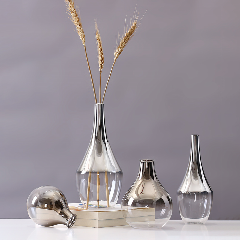 Modern Minimalist Glass Flower Vase for Home Decor