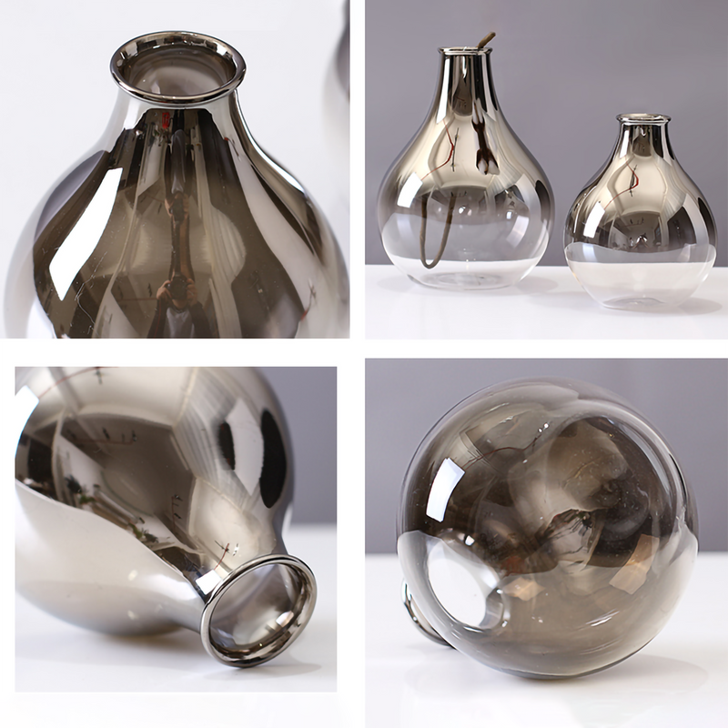 Modern Minimalist Glass Flower Vase for Home Decor