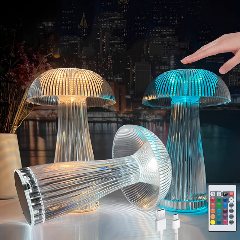 Mushroom Crystal Table Lamp - Colorful Touch Light