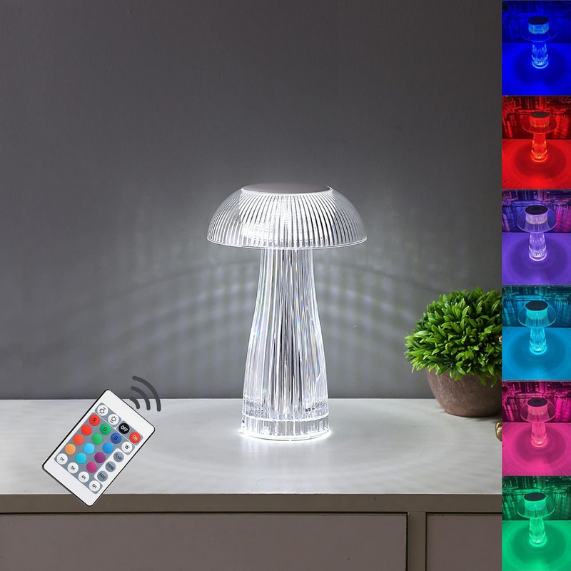 Mushroom Crystal Table Lamp - Colorful Touch Light