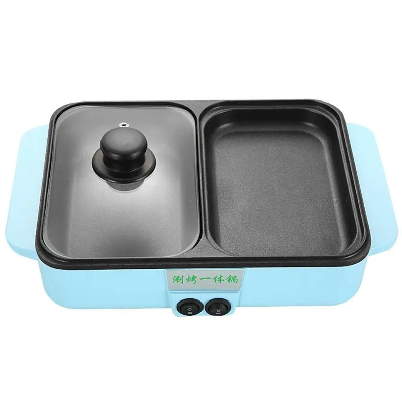 Multi-Function Mini Electric Grill and Hot Pot Cooker