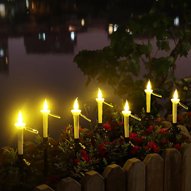 4 pcs Solar Candle Flicker Lights for Outdoor Decor