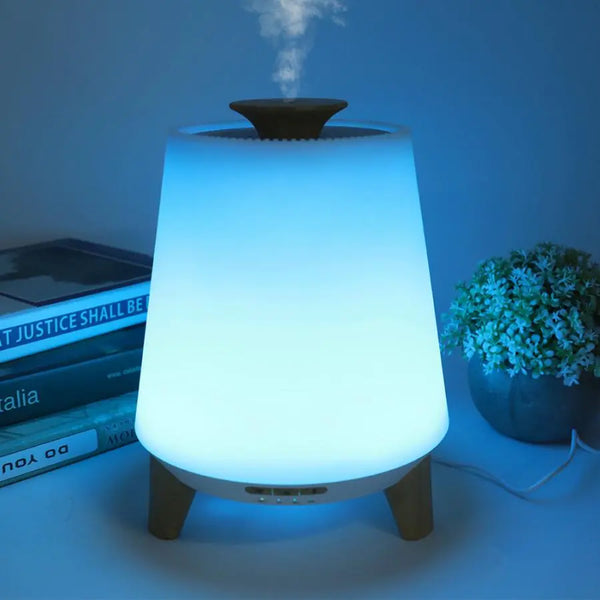 Bluetooth Speaker Aroma Diffuser Humidifier Wood Grain