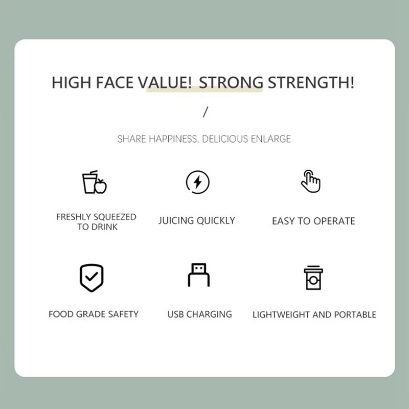 Portable Wireless Electric Juicer