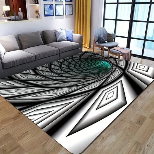 Swirl Illusion 3D Rug Entry Floor Mat for Home Decor