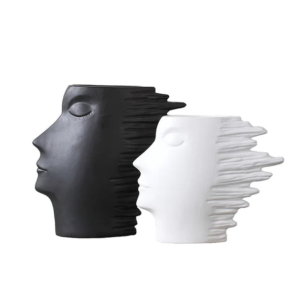 Nordic Modern Minimalist Home Decor Abstract Face Vase