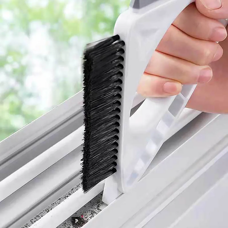 Triangular Window Groove Cleaning Brush for Home Use